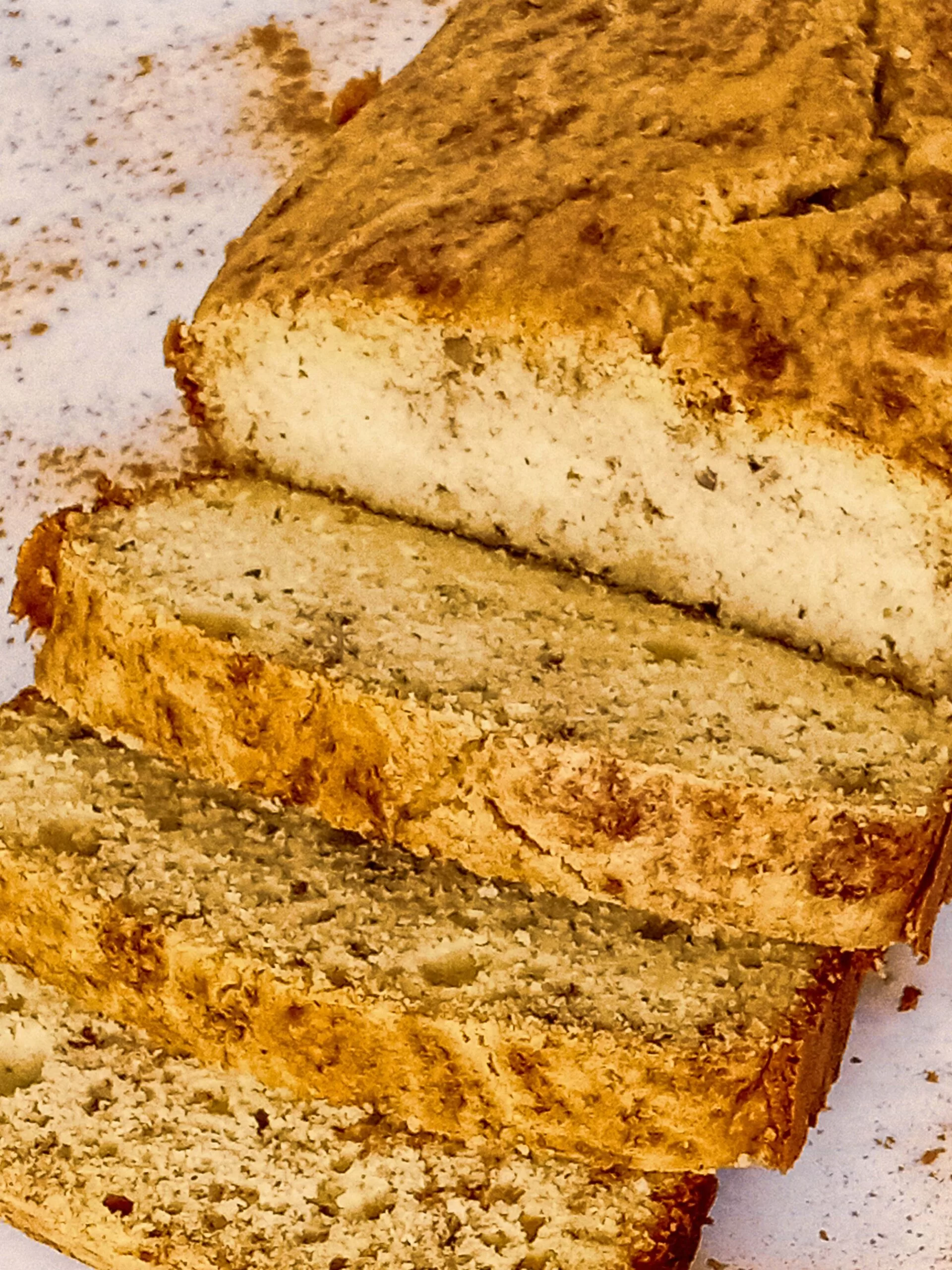 Keto cinnamon bread on a board.