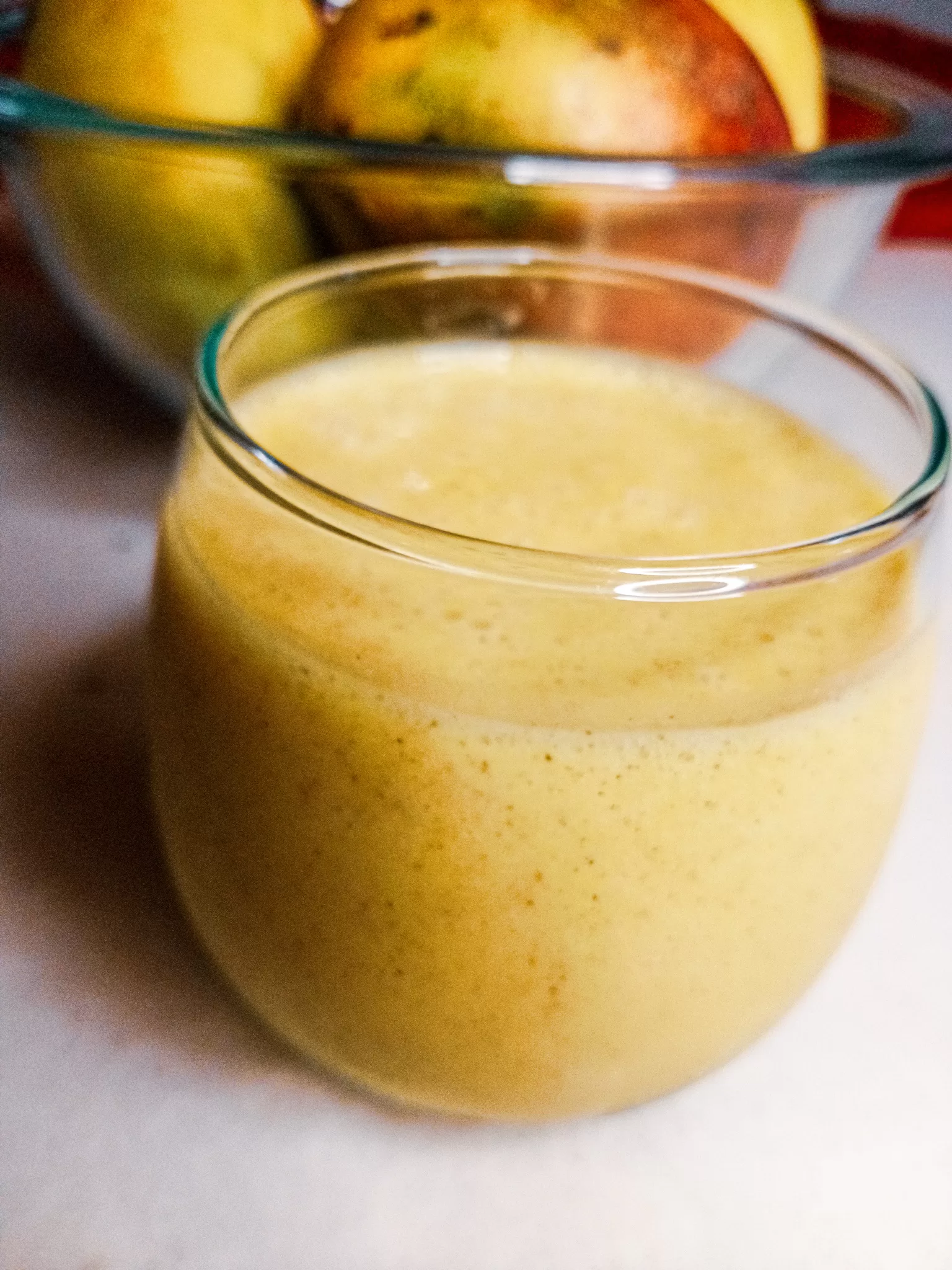 Mango smoothie In a glass