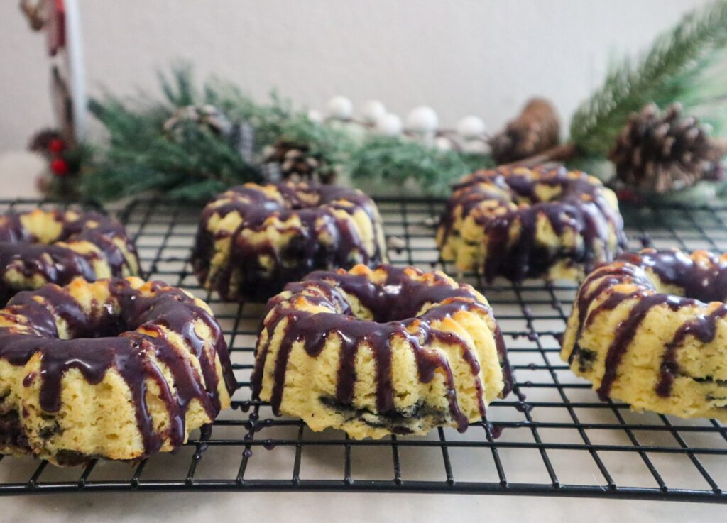 Blueberry Butter Mini Bundt Cakes
