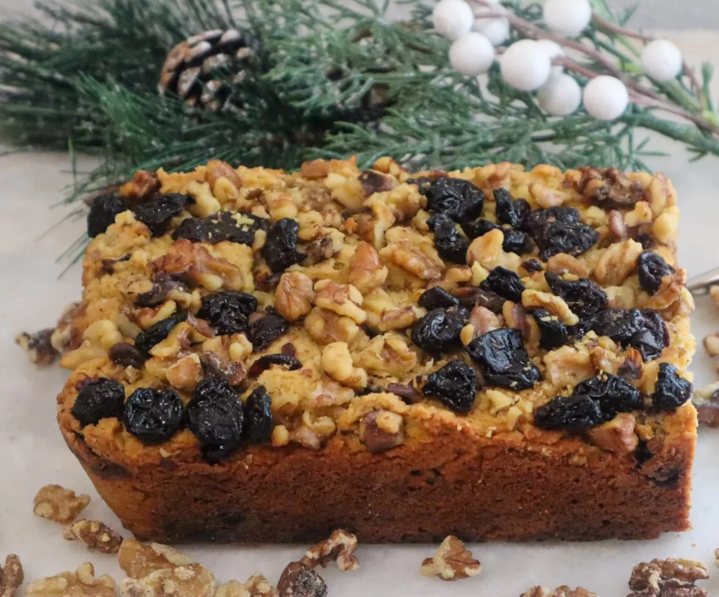 Walnut Cranberry Eggnog Bread