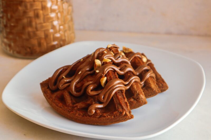 The Ultimate Gluten-Free Hazelnut Chocolate Waffles