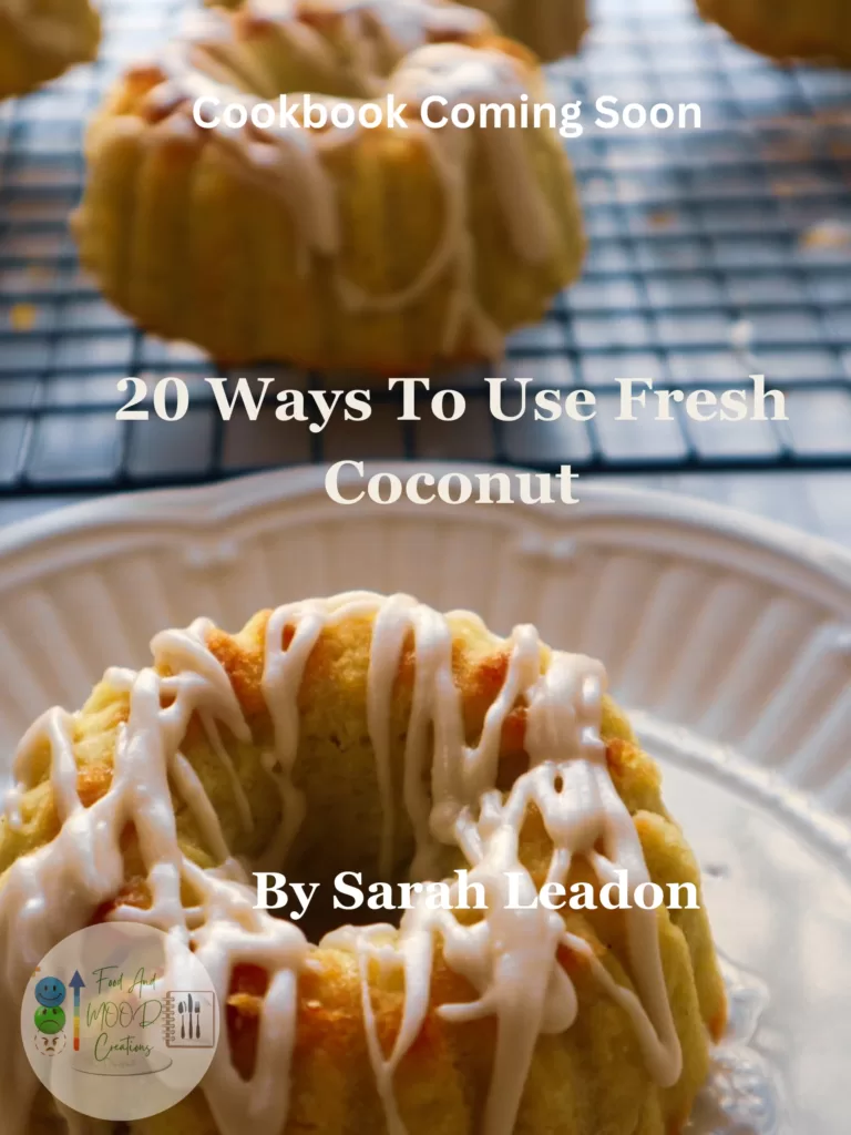 Advertisement for 20 ways to use fresh coconut.