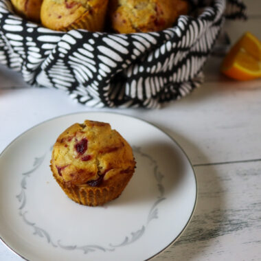 Gluten-free cranberry orange muffins.