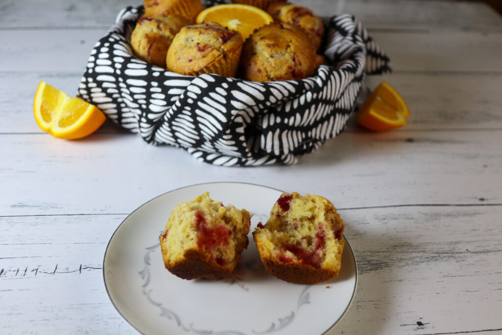 Gluten-free cranberry orange muffins.
