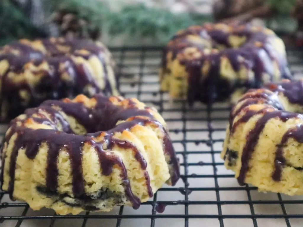 Blueberry Butter Mini Bundt Cakes