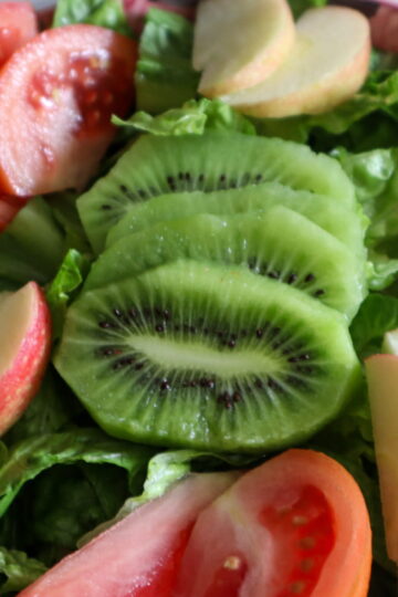 Mood-boosting salad in a bowl.